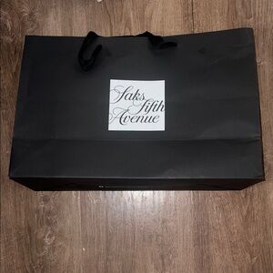 Saks Fifth Avenue Black Shopping Bag